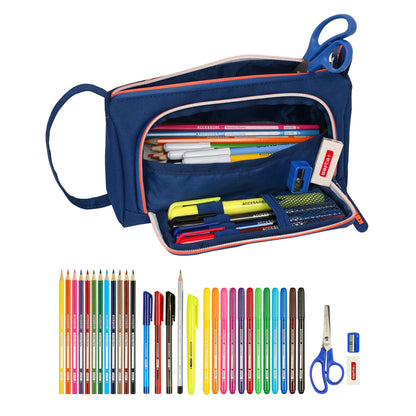 School Case with Accessories Kelme Navy blue Orange Navy Blue 20 x 11 x 8.5 cm (32 Pieces)-1