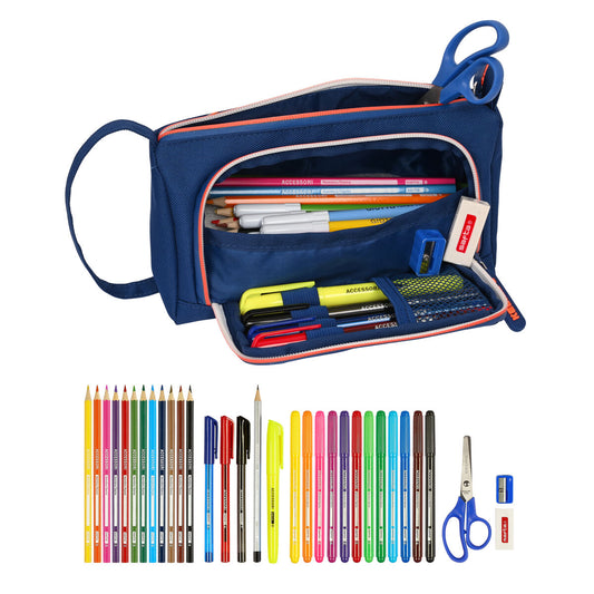 School Case with Accessories Kelme Navy blue Orange Navy Blue 20 x 11 x 8.5 cm (32 Pieces)-1
