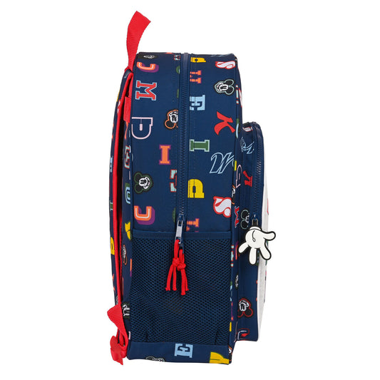 School Bag Mickey Mouse Only One Navy Blue 33 x 42 x 14 cm-1