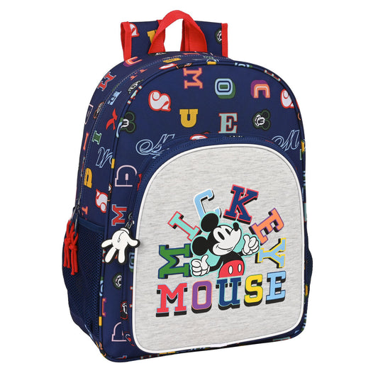 School Bag Mickey Mouse Only One Navy Blue 33 x 42 x 14 cm-0