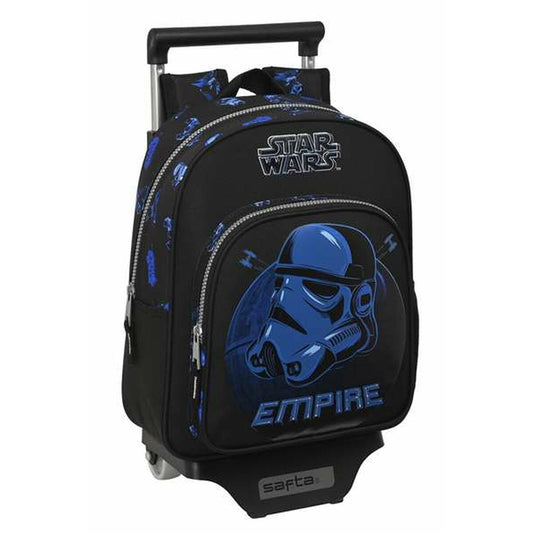 School Rucksack with Wheels Star Wars Digital escape Black 27 x 33 x 10 cm-0