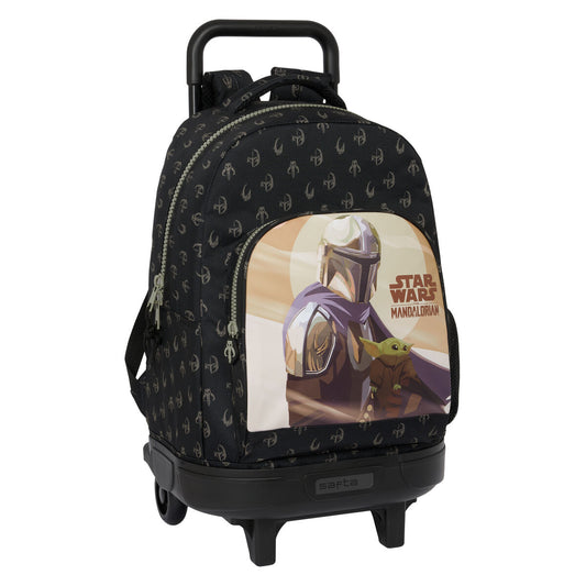 School Rucksack with Wheels The Mandalorian This is the way Black 33 X 45 X 22 cm-0