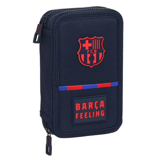 School Case with Accessories F.C. Barcelona Navy Blue 12.5 x 19.5 x 4 cm (28 Pieces)-0