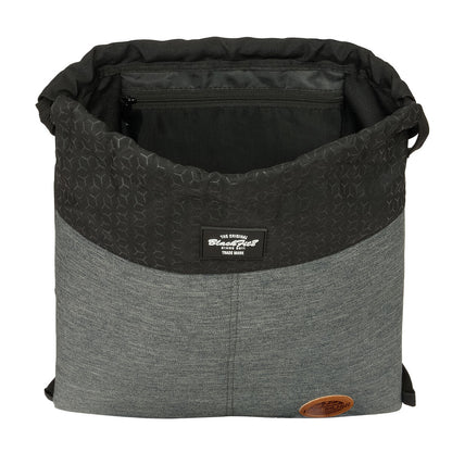 Backpack with Strings BlackFit8 Old school Black Grey 35 x 40 x 1 cm-1