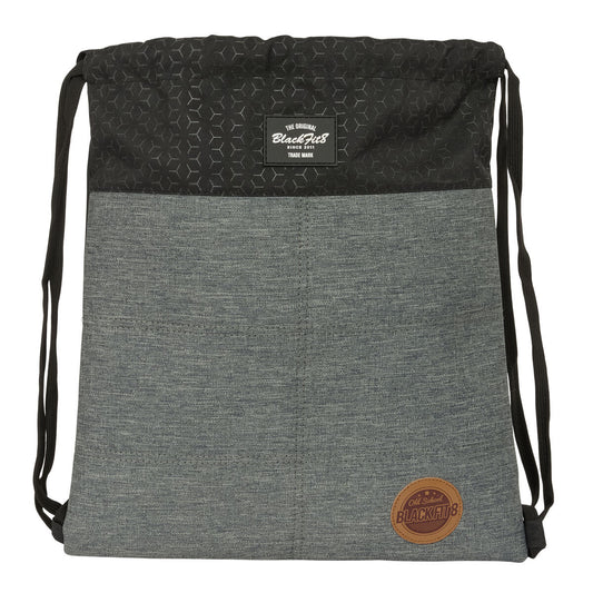 Backpack with Strings BlackFit8 Old school Black Grey 35 x 40 x 1 cm-0