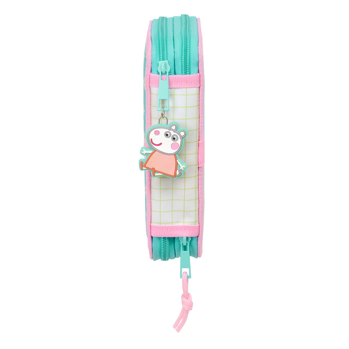 School Case with Accessories Peppa Pig Pretty flowers Yellow Mint 12.5 x 19.5 x 4 cm 29 Pieces-3
