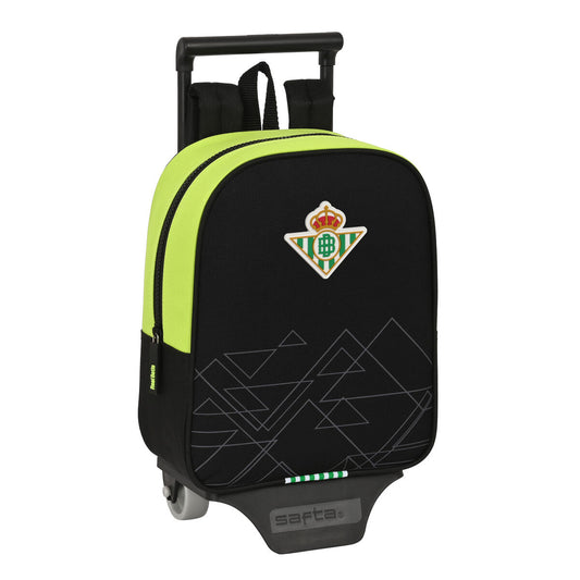 School Rucksack with Wheels Real Betis Balompié Black Lime 22 x 27 x 10 cm-0