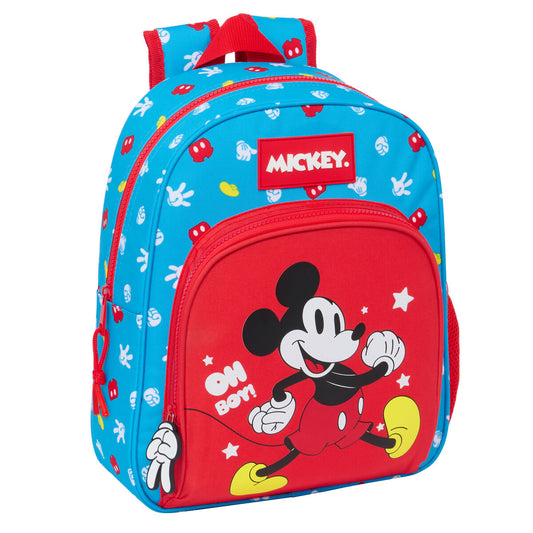 School Bag Mickey Mouse Clubhouse Fantastic Blue Red 28 x 34 x 10 cm-0