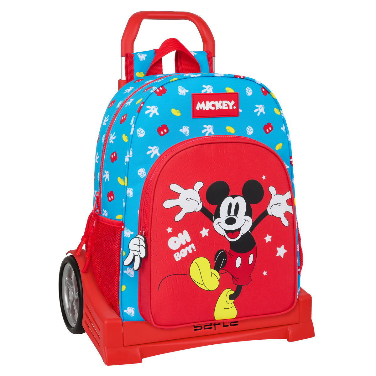 School Rucksack with Wheels Mickey Mouse Clubhouse Fantastic Blue Red 33 x 42 x 14 cm-0