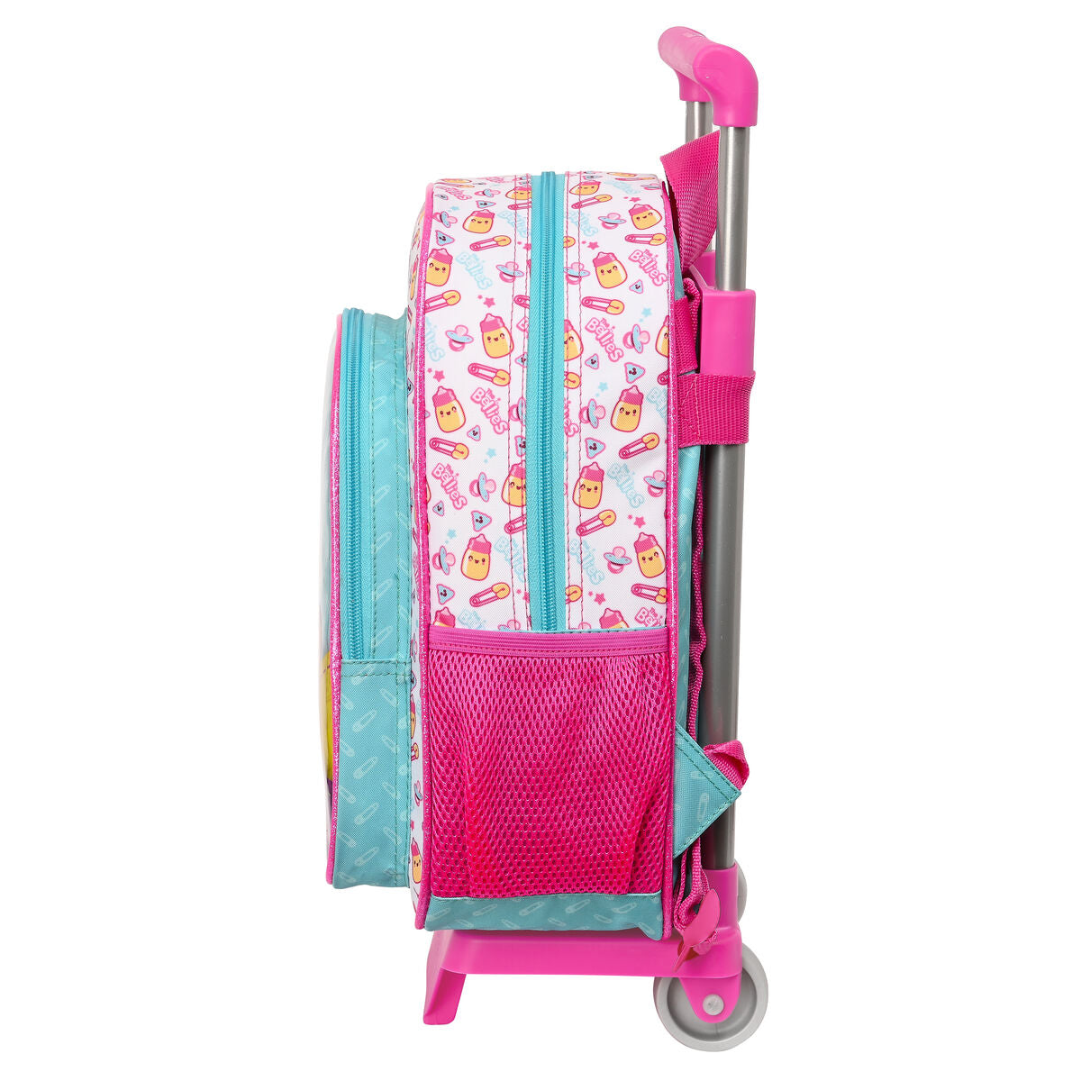 School Rucksack with Wheels The Bellies 26 x 34 x 11 cm Purple Turquoise White-2