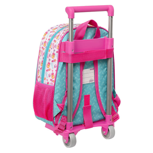 School Rucksack with Wheels The Bellies 26 x 34 x 11 cm Purple Turquoise White-1