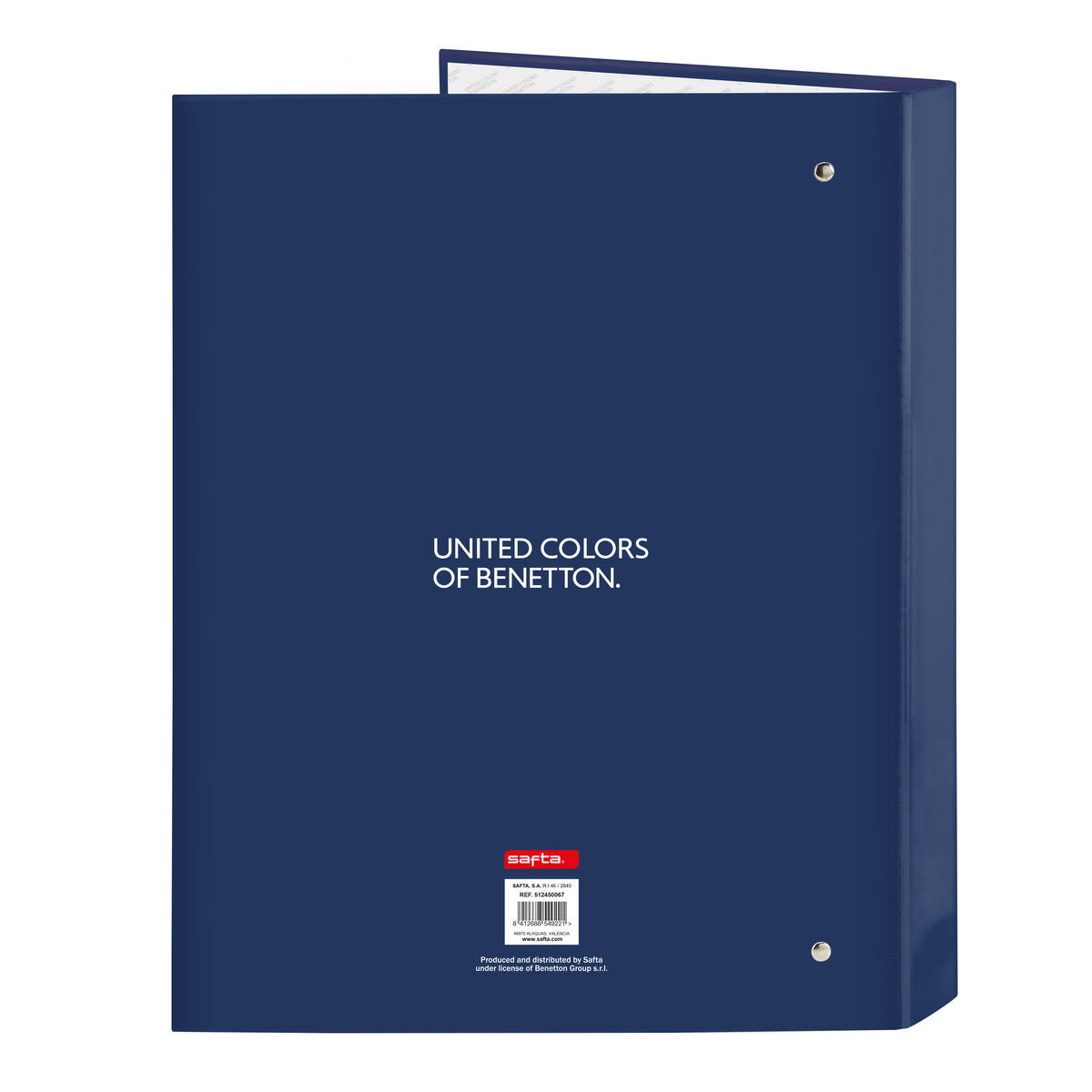 Ring binder Benetton Cool Navy Blue A4 26.5 x 33 x 4 cm-1