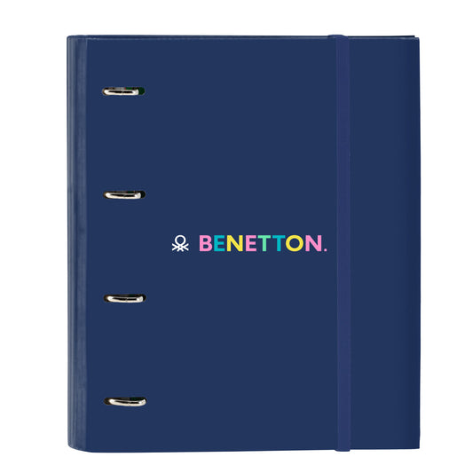 Ring binder Benetton Cool Navy Blue 27 x 32 x 3.5 cm-0