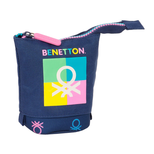 Pencil Holder Case Benetton Cool Navy Blue 8 x 19 x 6 cm-1