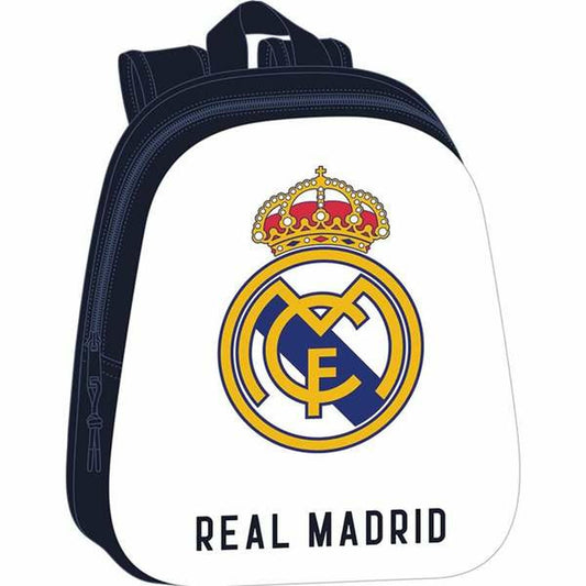 School Bag Real Madrid C.F. White Navy Blue 27 x 33 x 10 cm-0