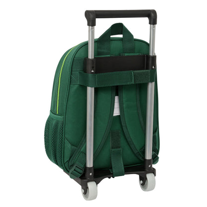 School Rucksack with Wheels Real Betis Balompié Green 28 x 34 x 10 cm-1