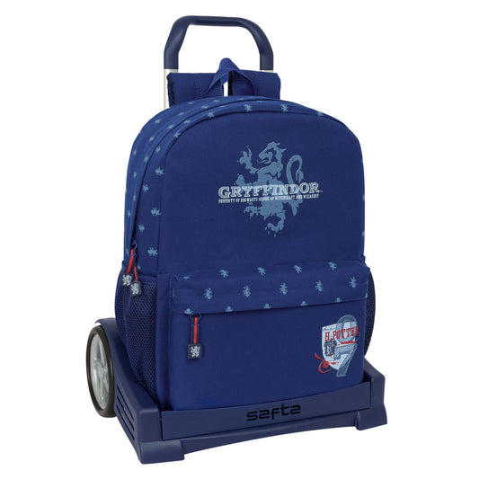 School Rucksack with Wheels Harry Potter Captain Navy Blue 32 x 43 x 14 cm-0