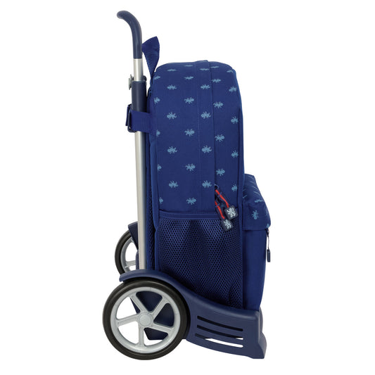 School Rucksack with Wheels Harry Potter Captain Navy Blue 32 x 43 x 14 cm-1