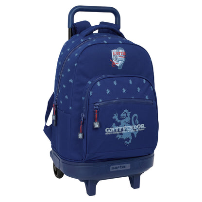 School Rucksack with Wheels Harry Potter Captain Navy Blue 33 x 45 x 22 cm-0