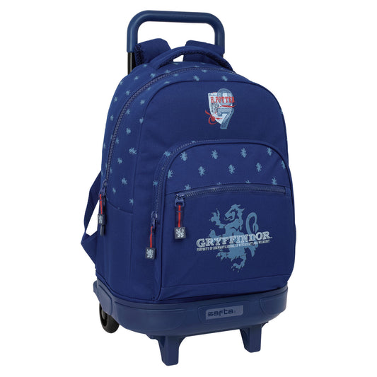 School Rucksack with Wheels Harry Potter Captain Navy Blue 33 x 45 x 22 cm-0