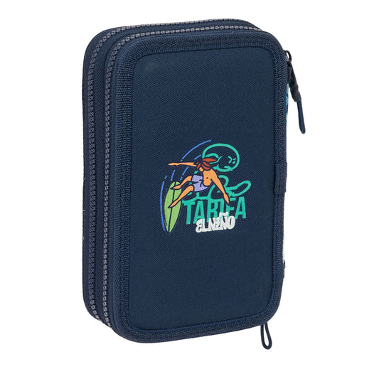 School Case with Accessories El Niño Kook Navy Blue 12,5 x 19,5 x 4 cm 29 Pieces-0