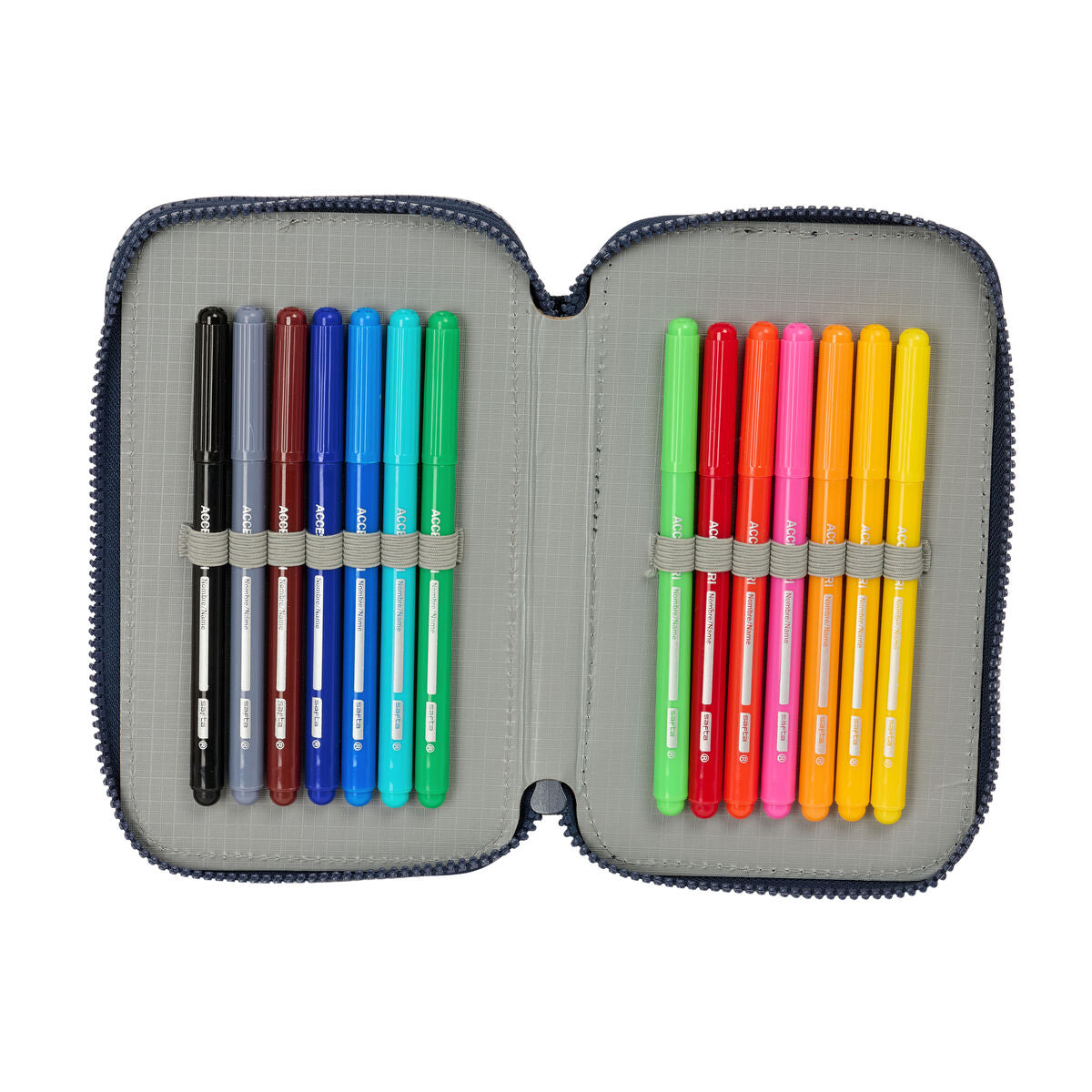 School Case with Accessories El Niño Kook Navy Blue 12,5 x 19,5 x 4 cm 29 Pieces-3