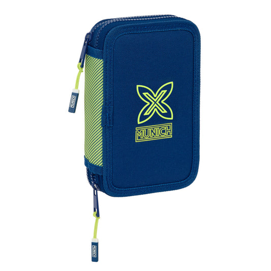 School Case with Accessories Munich North Navy Blue 12.5 x 19.5 x 4 cm 29 Pieces-0