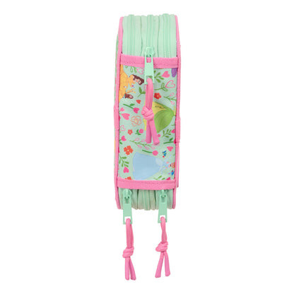School Case with Accessories Disney Princess Bloom Pink Aquamarine 12,5 x 19,5 x 5,5 cm 37 Pieces-4