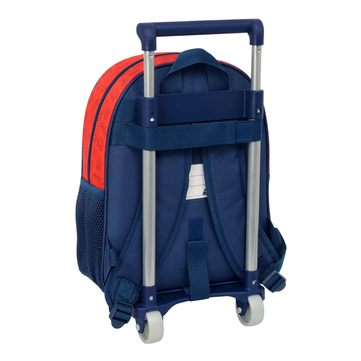 School Rucksack with Wheels Super Mario Trick Red Dark blue 28 x 34 x 10 cm-2