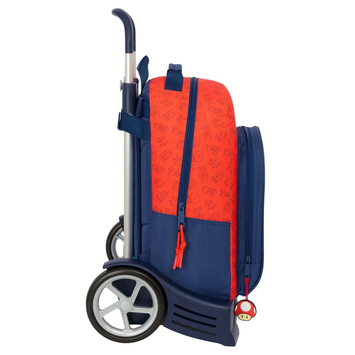 School Rucksack with Wheels Super Mario Trick Red Dark blue 32 x 42 x 15 cm-2