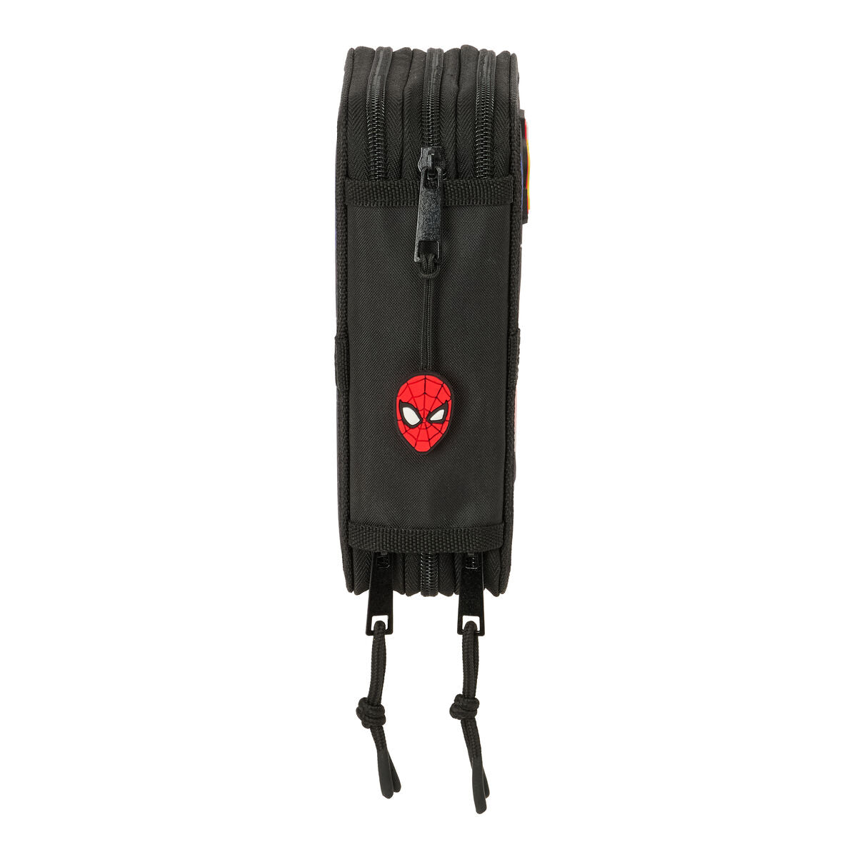 School Case with Accessories Spider-Man Attack Black 12,5 x 19,5 x 5,5 cm 37 Pieces-3