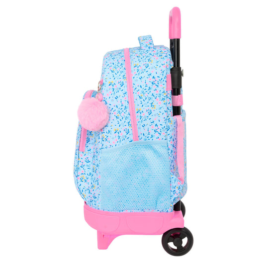 School Rucksack with Wheels Vicky Martín Berrocal Paraíso Blue Pink 33 x 45 x 22 cm-1