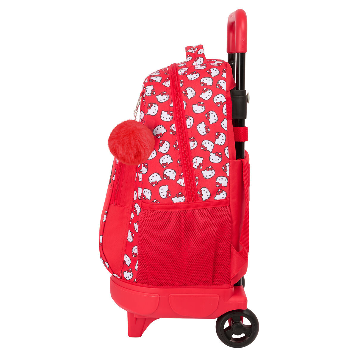 School Rucksack with Wheels Hello Kitty Iconic White Red 33 x 45 x 22 cm-2