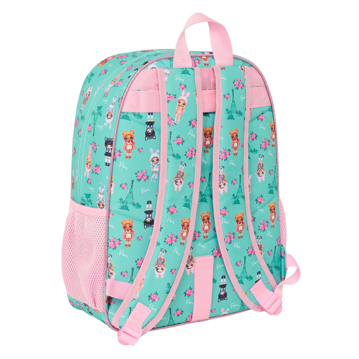 School Bag Na!Na!Na! Surprise Bunny Pink Turquoise 33 x 42 x 14 cm-2