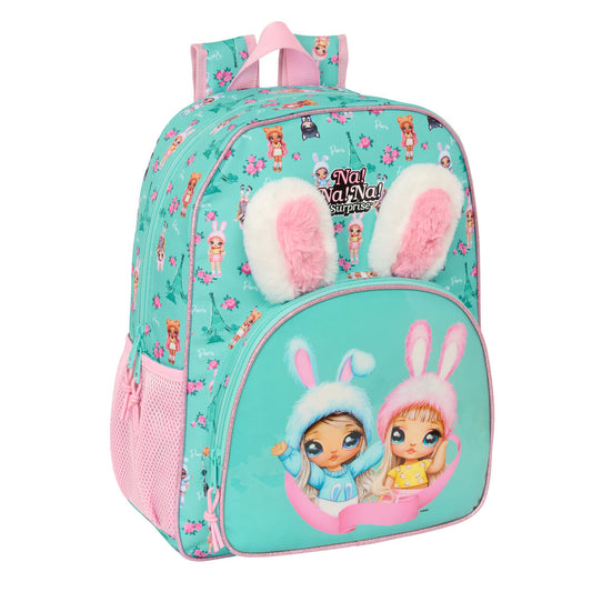 School Bag Na!Na!Na! Surprise Bunny Pink Turquoise 33 x 42 x 14 cm-0