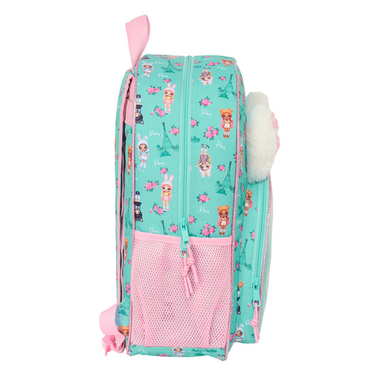 School Bag Na!Na!Na! Surprise Bunny Pink Turquoise 33 x 42 x 14 cm-1