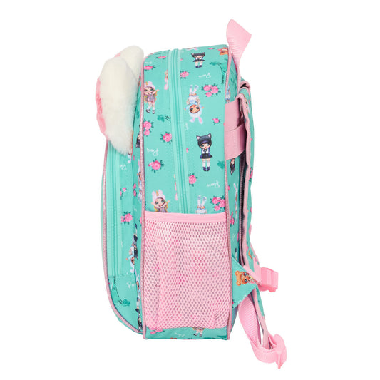 School Bag Na!Na!Na! Surprise Bunny Pink Turquoise 28 x 34 x 10 cm-1