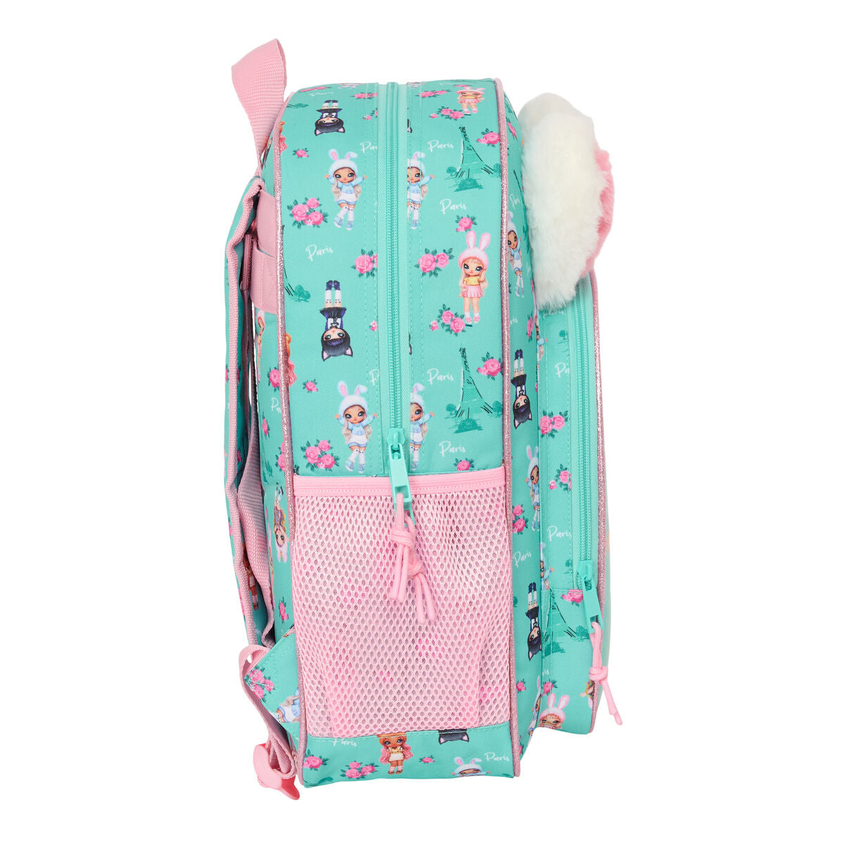 School Bag Na!Na!Na! Surprise Bunny Pink Turquoise 32 x 38 x 12 cm-1