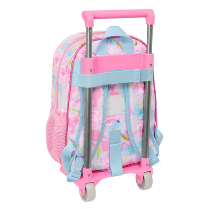 School Rucksack with Wheels Barbie Painterly Pink Sky blue 26 x 11 x 67 cm 26 x 34 x 11 cm-2