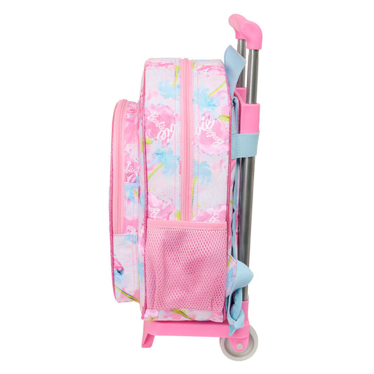 School Rucksack with Wheels Barbie Painterly Pink Sky blue 26 x 11 x 67 cm 26 x 34 x 11 cm-1