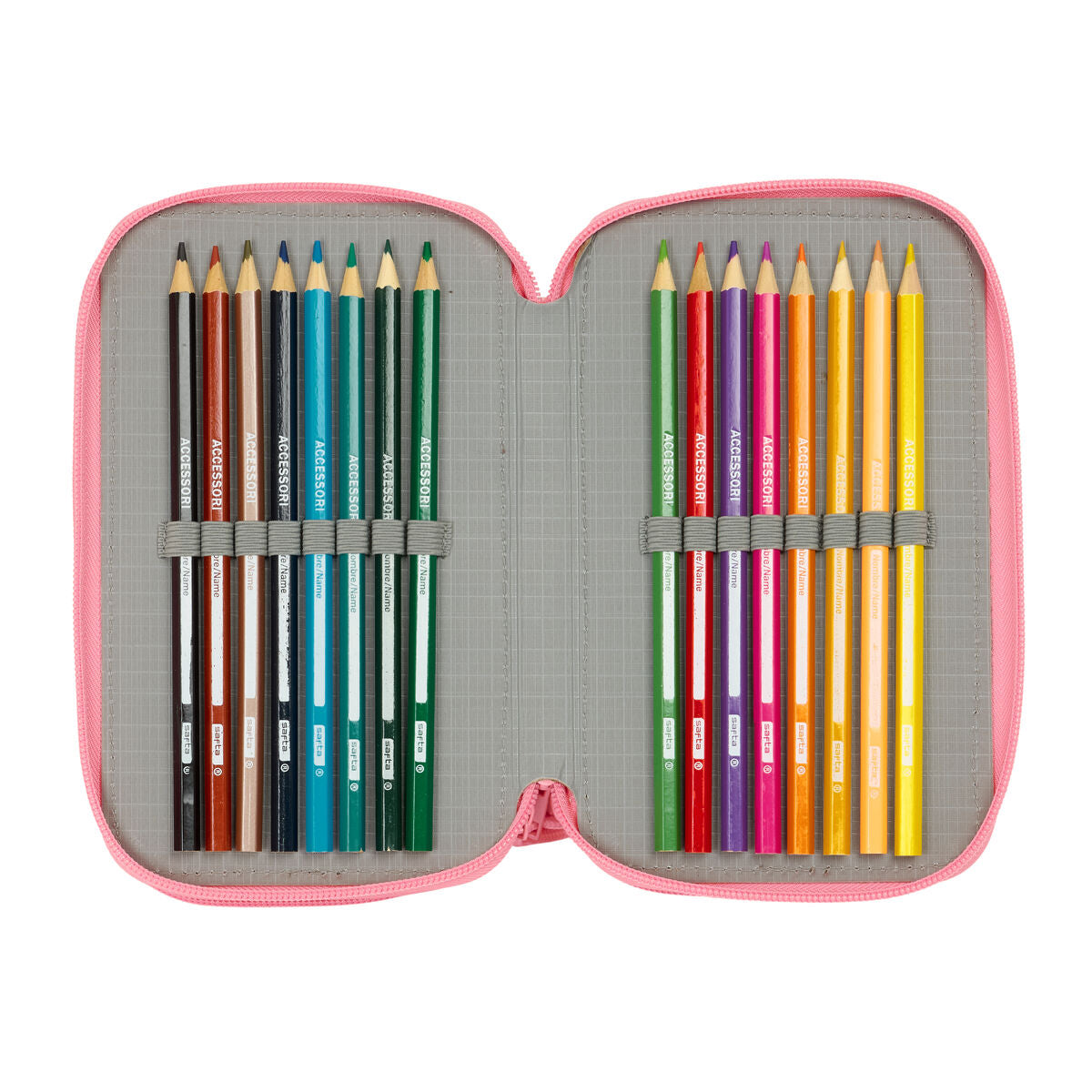 School Case with Accessories Moos Passion Multicolour 12,5 x 19,5 x 5,5 cm 37 Pieces-2