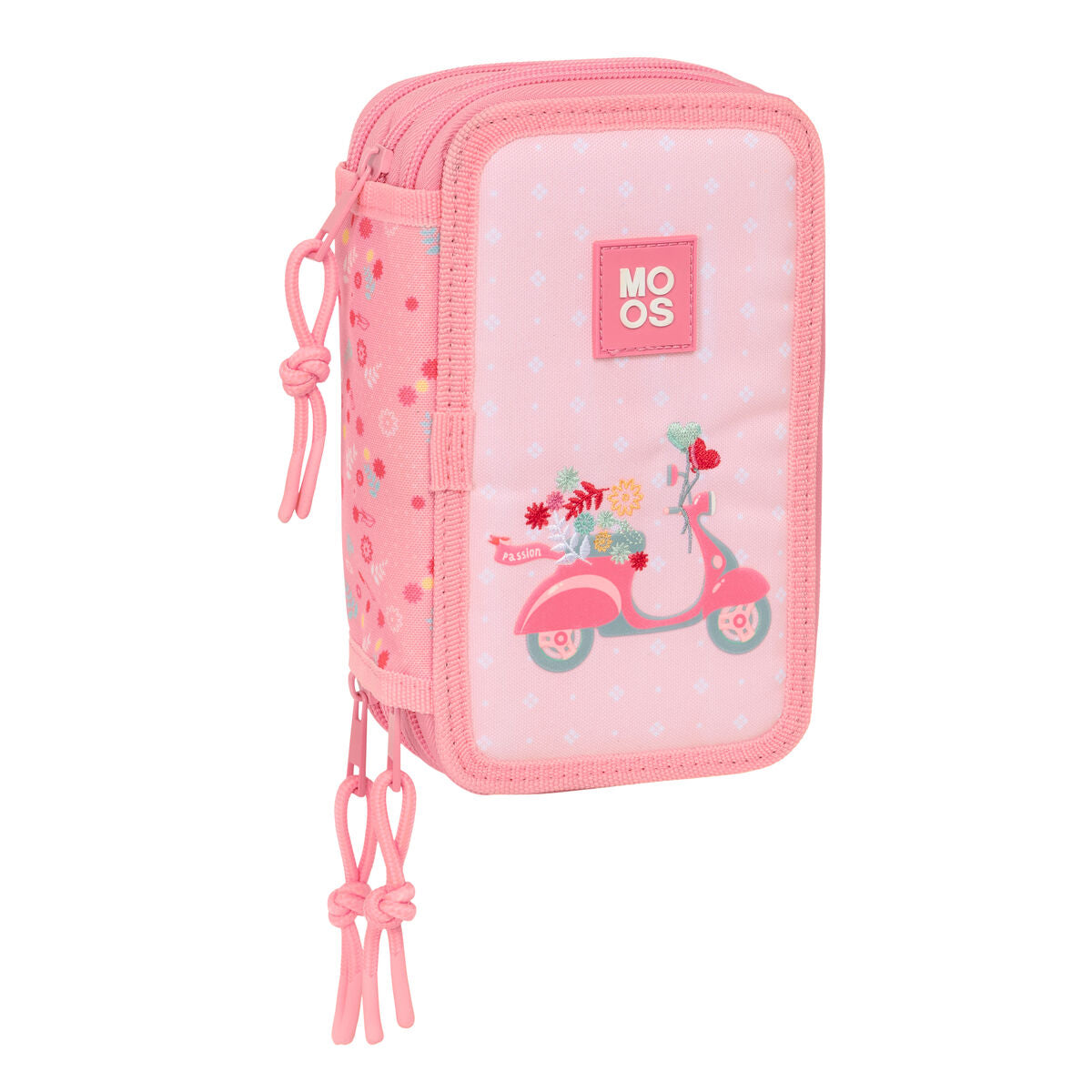 School Case with Accessories Moos Passion Multicolour 12,5 x 19,5 x 5,5 cm 37 Pieces-0