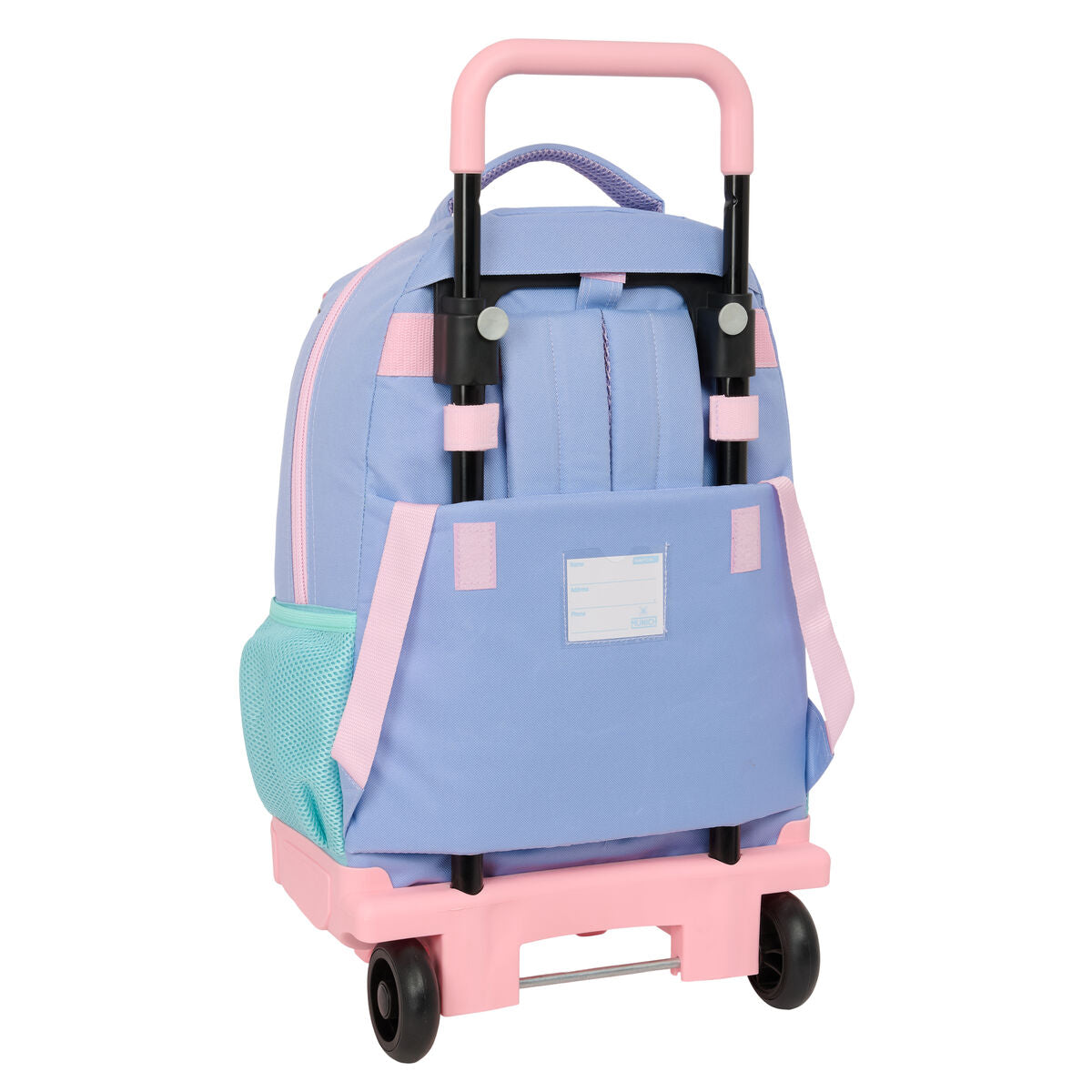 School Rucksack with Wheels Munich Mellow Blue Pink Sky blue 33 x 45 x 22 cm-2