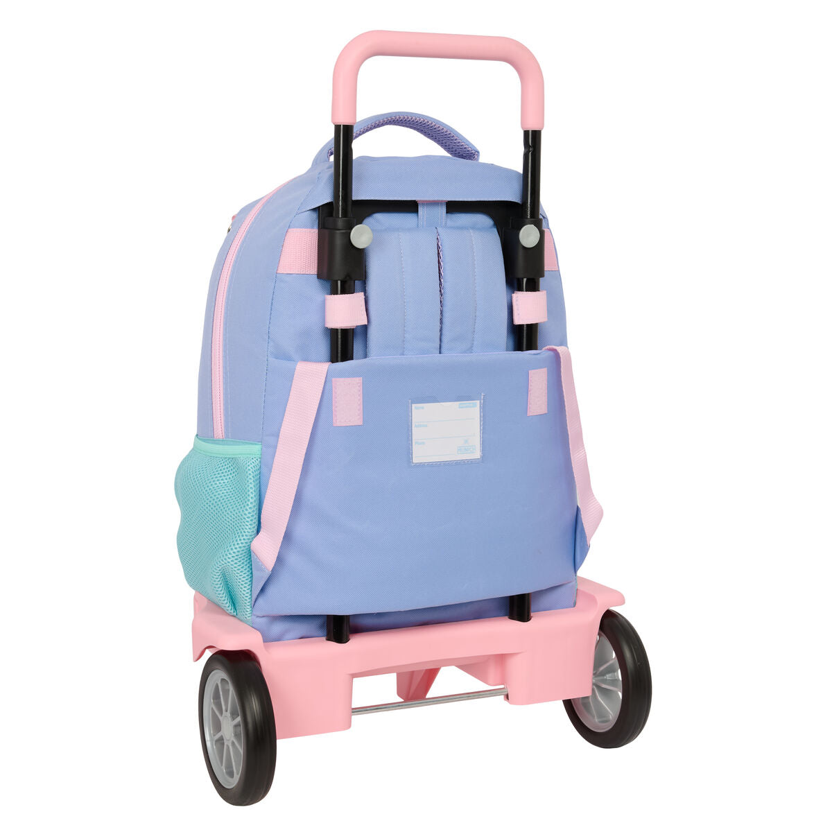 School Rucksack with Wheels Munich Mellow Blue Pink Sky blue 33 x 45 x 22 cm-2