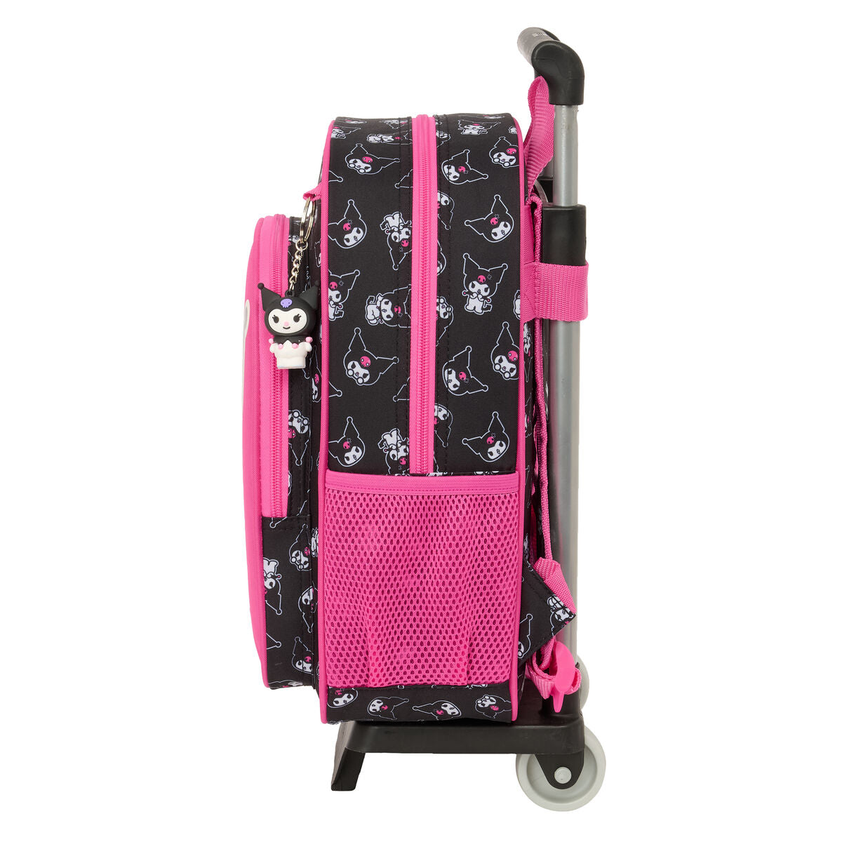 School Rucksack with Wheels Kuromi Black Fuchsia 26 x 11 x 67 cm 26 x 34 x 11 cm-1