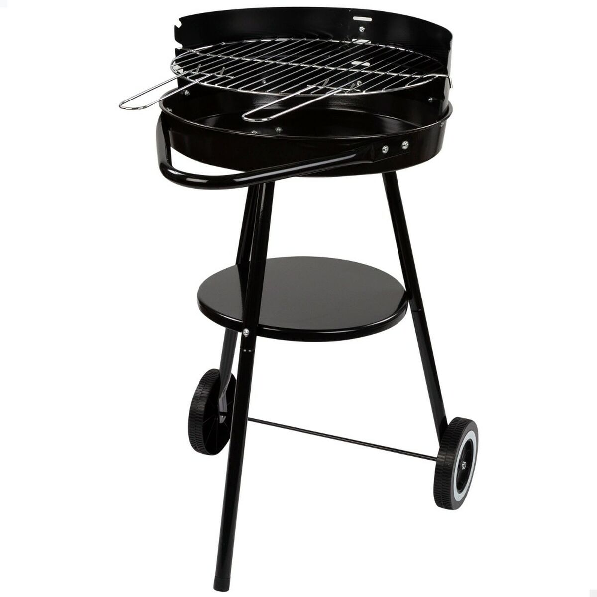Coal Barbecue with Wheels Aktive Aluminium Enamelled Metal textilene 42 x 76,5 x 42 cm Black-0