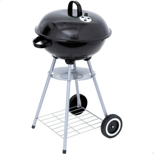 Coal Barbecue with Wheels Aktive Enamelled Metal 46 x 89 x 46 cm Black-0