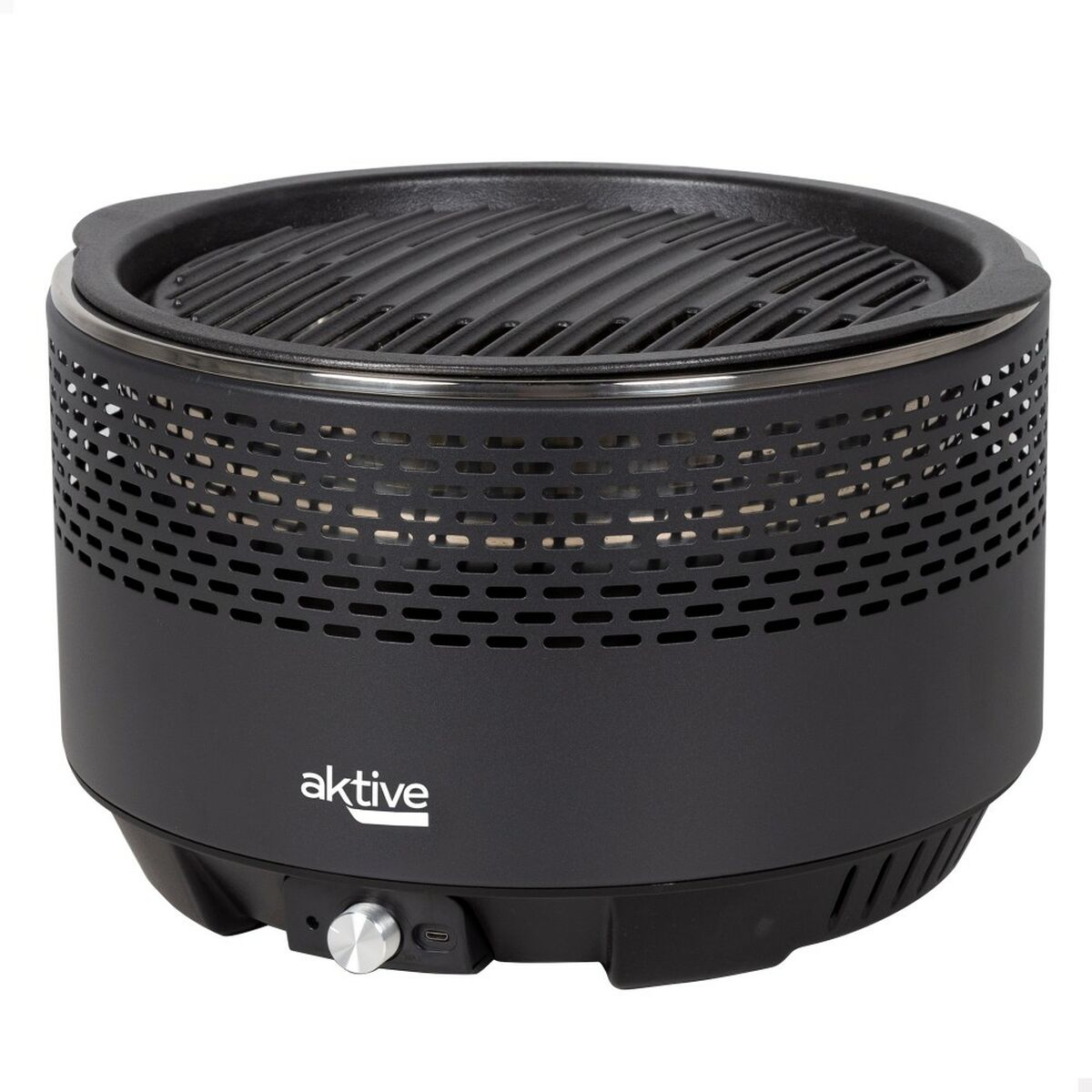 Barbecue Portable Aktive Circular Smoke-free Black Stainless steel Iron 34 x 21,5 x 34 cm-0