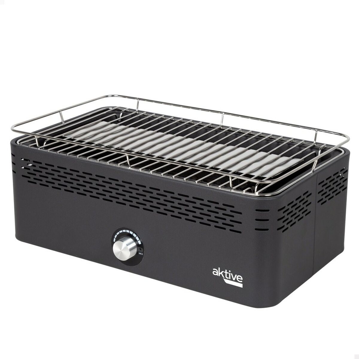 Portable Smokeless Charcoal Barbecue Aktive Stainless steel Iron 45 x 19 x 28 cm-0