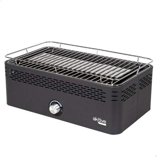 Portable Smokeless Charcoal Barbecue Aktive Stainless steel Iron 45 x 19 x 28 cm-0